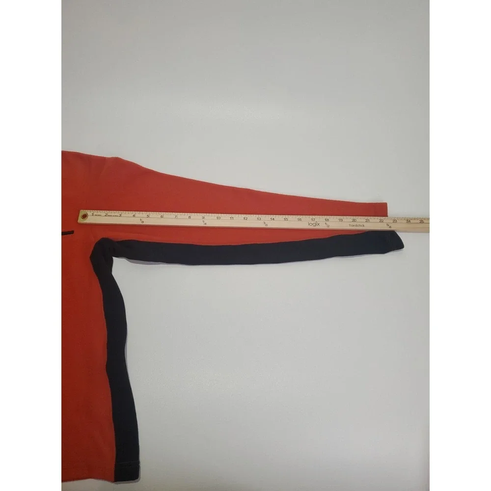 The North Face Men's 1/2 Zip Long Sleeve‎ Sweater, Small, Orange/Black